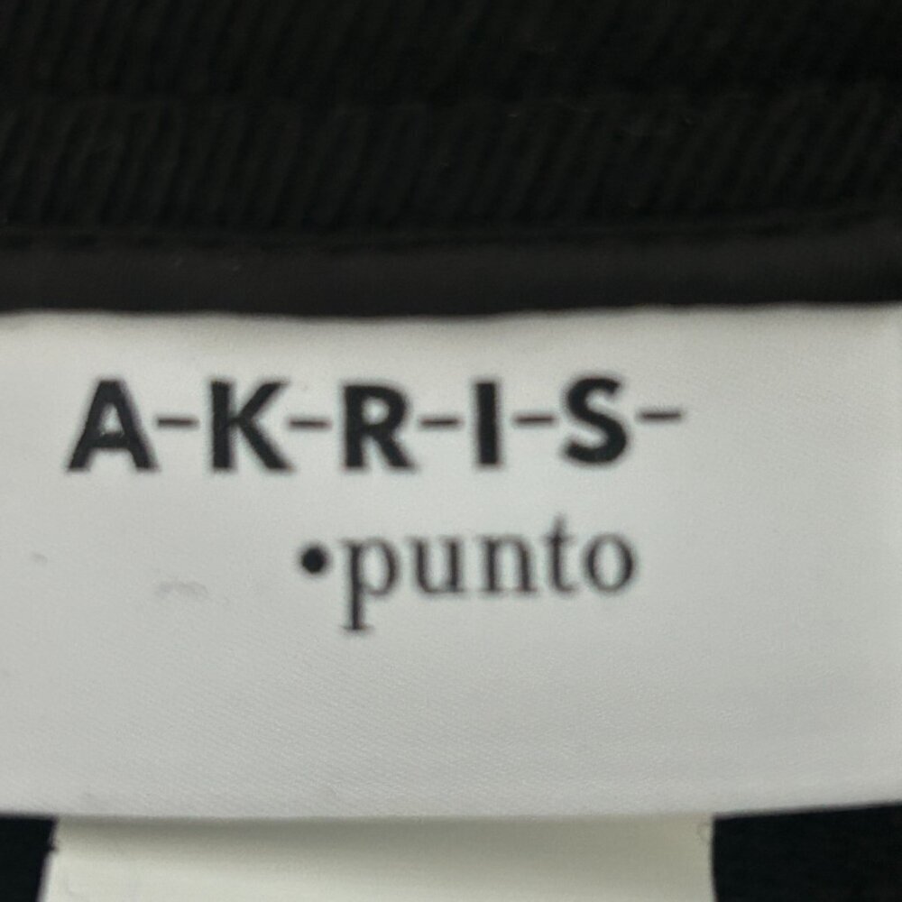 Akris Punto Black 100% Wool Cropped Ankle Pants Back Zip Size 6 - Picture 3 of 9